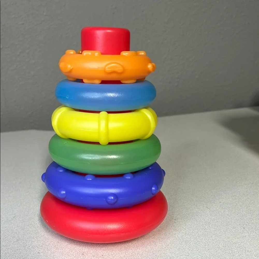 Infantino Red and Orange Learning Stacking Rings